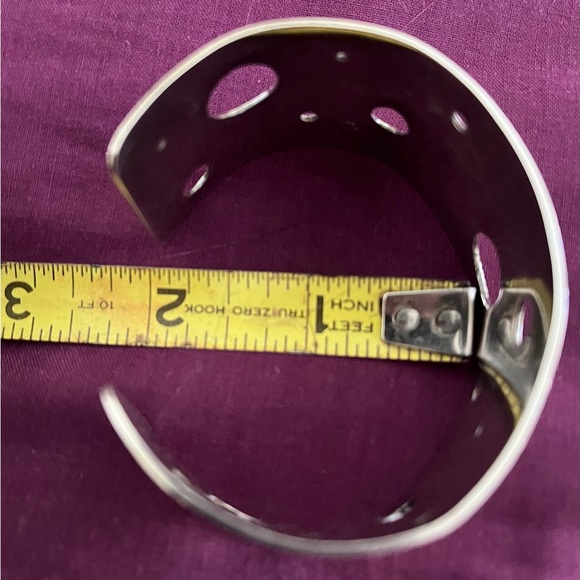 STERLING SILVER 925 WIDE CUFF BRACELET! Cosmic! - Picture 9 of 10